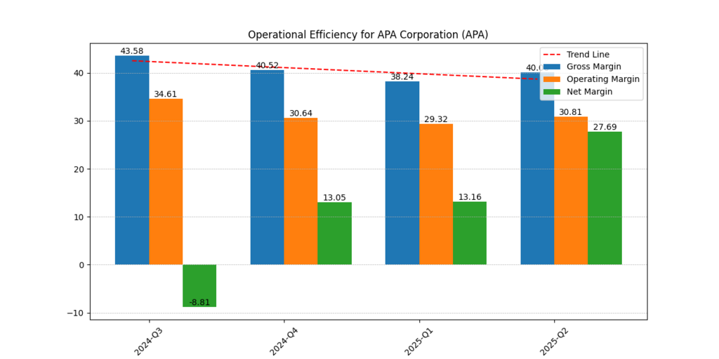 APA Stock Forecast 2025 analysis of gross, operating, and net margins highlighting profitability stability in oil and gas operations